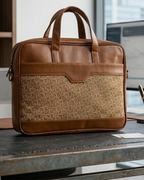 Men's Canvas & PU Leather Laptop Office Bag