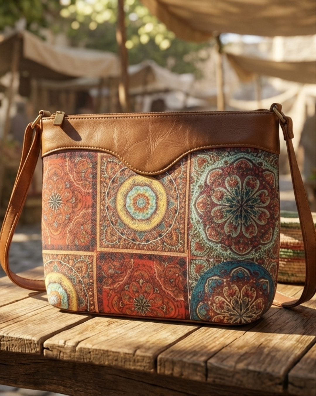 Multicolor Mandala Crossbody Sling Bag