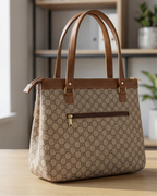 Beige Monogram office bag for women