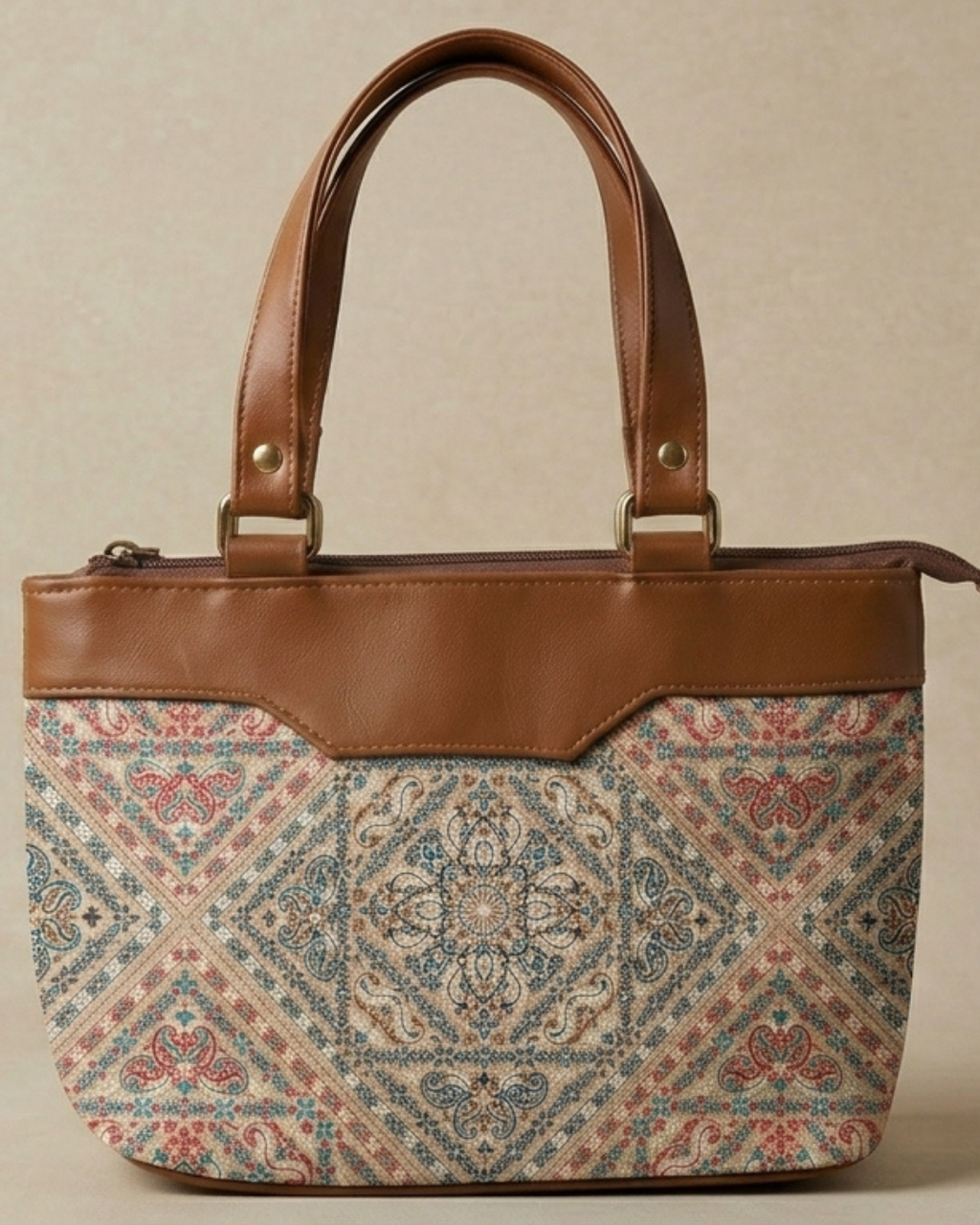 Vintage Floral Satchel Handbag for Women