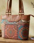 Multicolor Paisley Satchel Handbag for Women