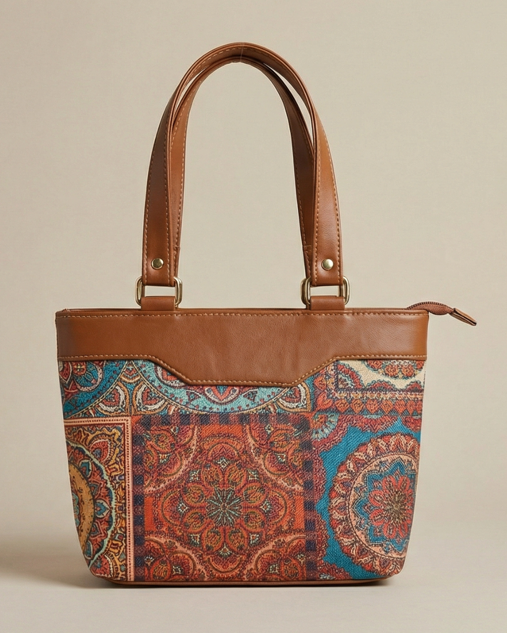Multicolor Paisley Satchel Handbag for Women
