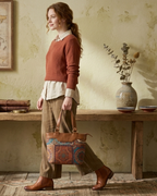 Multicolor Paisley Satchel Handbag for Women