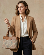 Vintage Floral Satchel Handbag for Women