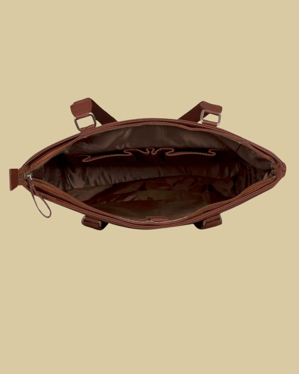 Beige & Black Damask office bag for women