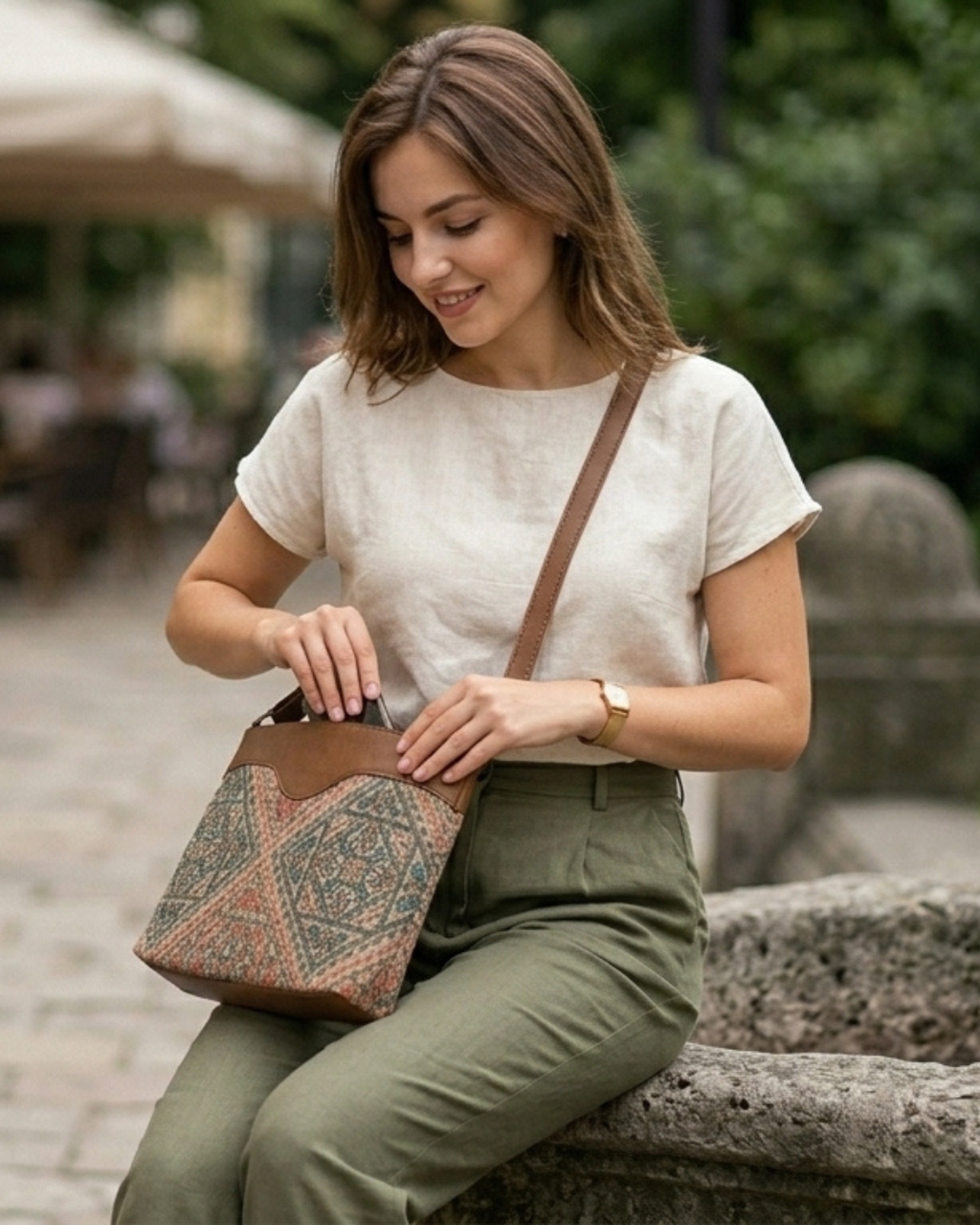 Ethnic Crossbody Sling Bag