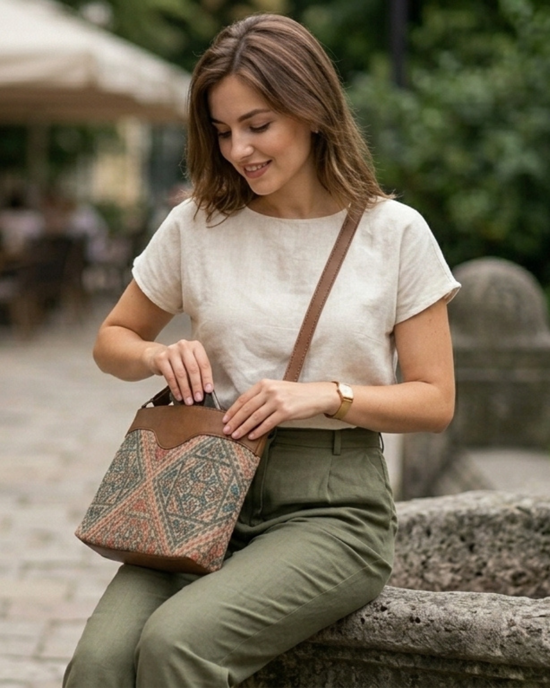 Ethnic Crossbody Sling Bag