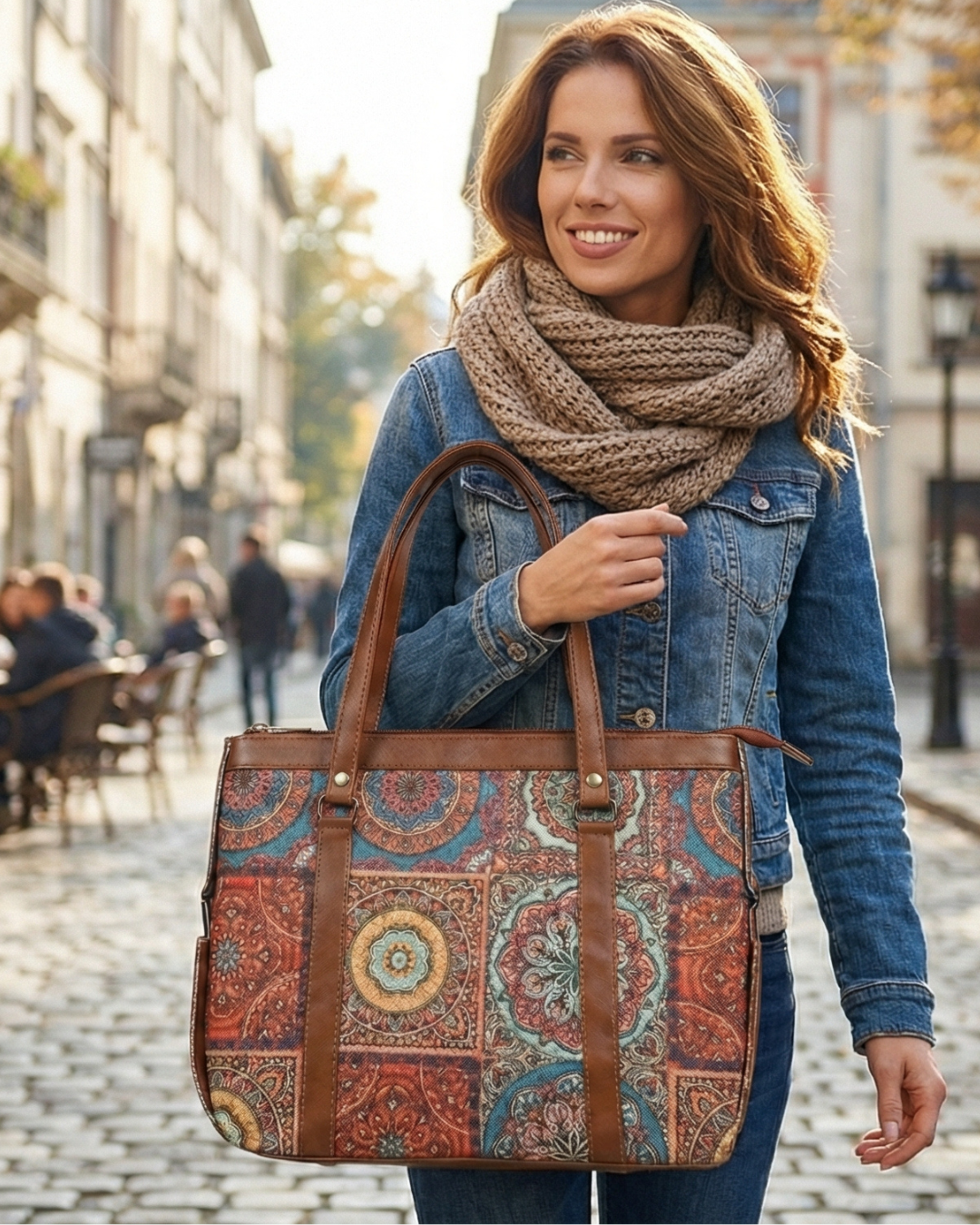 Multicolor Mandala office bag for women