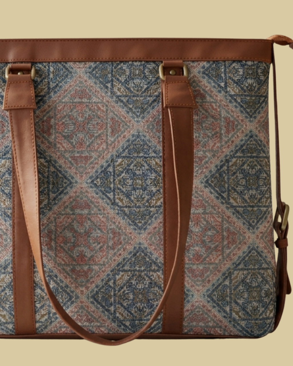 Multicolor Geometric office bag for women