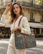 Ethnic Arch  Shoulder Bag Faux Leather Handles for Women