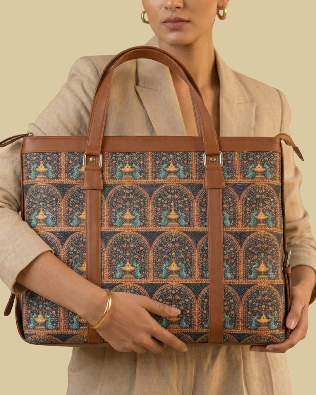 Multicolor Ethnic office bag for women
