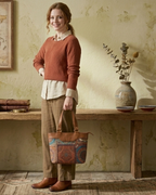 Multicolor Paisley Satchel Handbag for Women