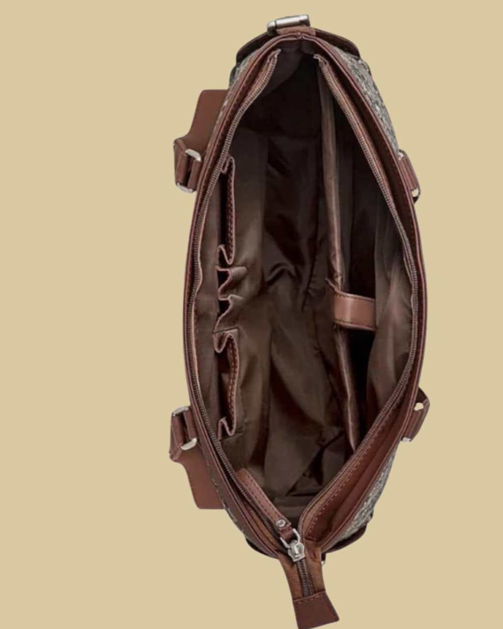 Beige Monogram office bag for women