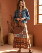 Mandala Premium Brown Faux Leather Finish Office Chic Carry Bag for Women