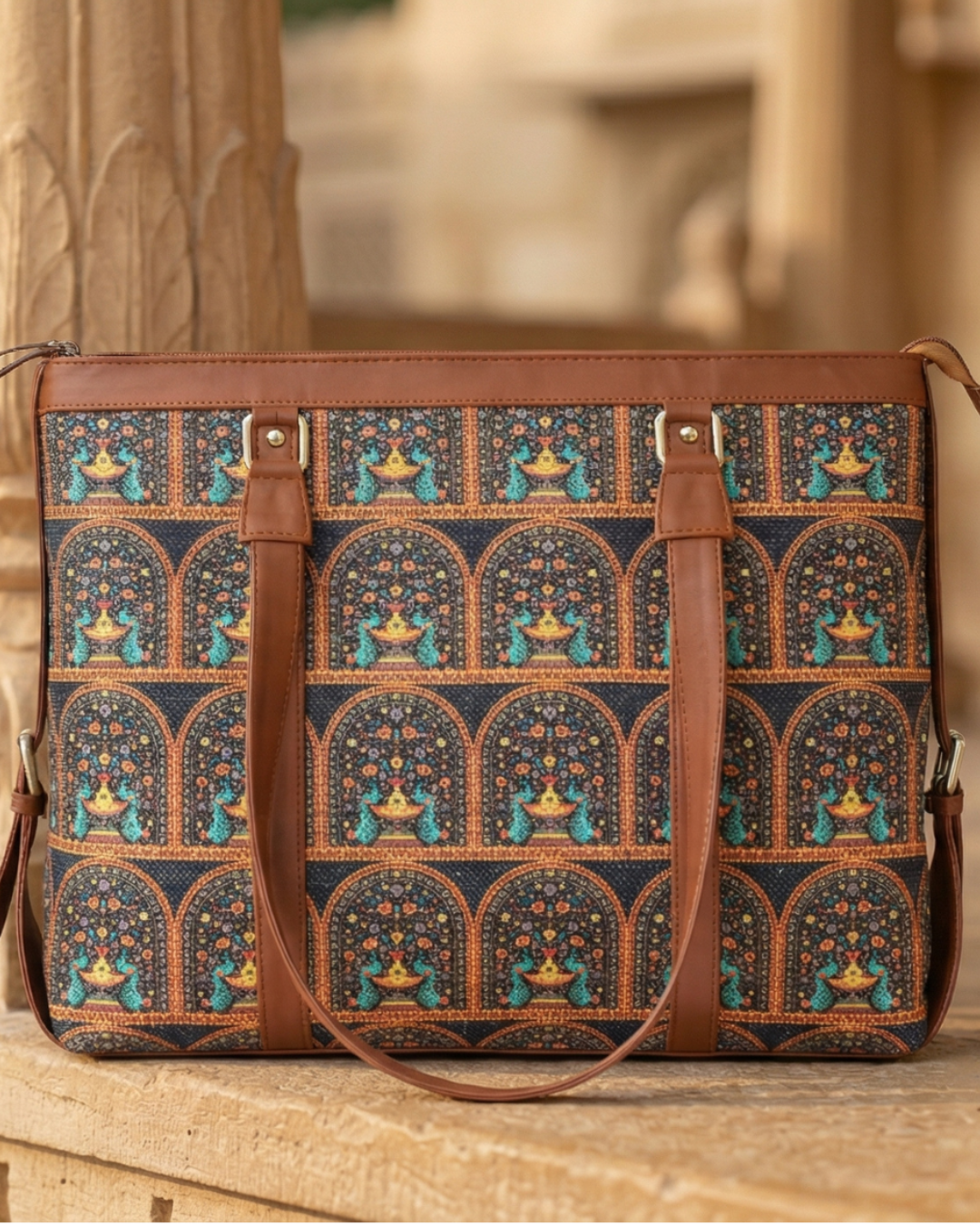Multicolor Ethnic office bag for women