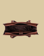 Mandala Premium Brown Faux Leather Finish Office Chic Carry Bag for Women