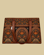 Royal Arch Ethnic Premium Brown Faux Leather Professional Handbag for Women