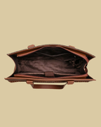 Royal Arch Ethnic Premium Brown Faux Leather Professional Handbag for Women