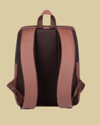 Ethnic Print Backpack with Faux Leather Finish & Multiple Compartments