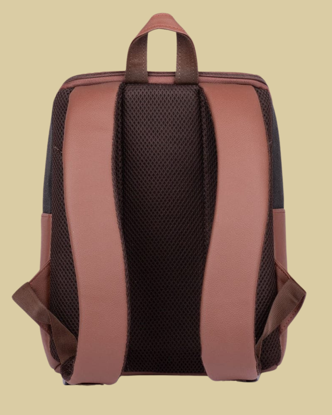 Black Floral Backpack with Faux Leather Finish & Laptop Storage