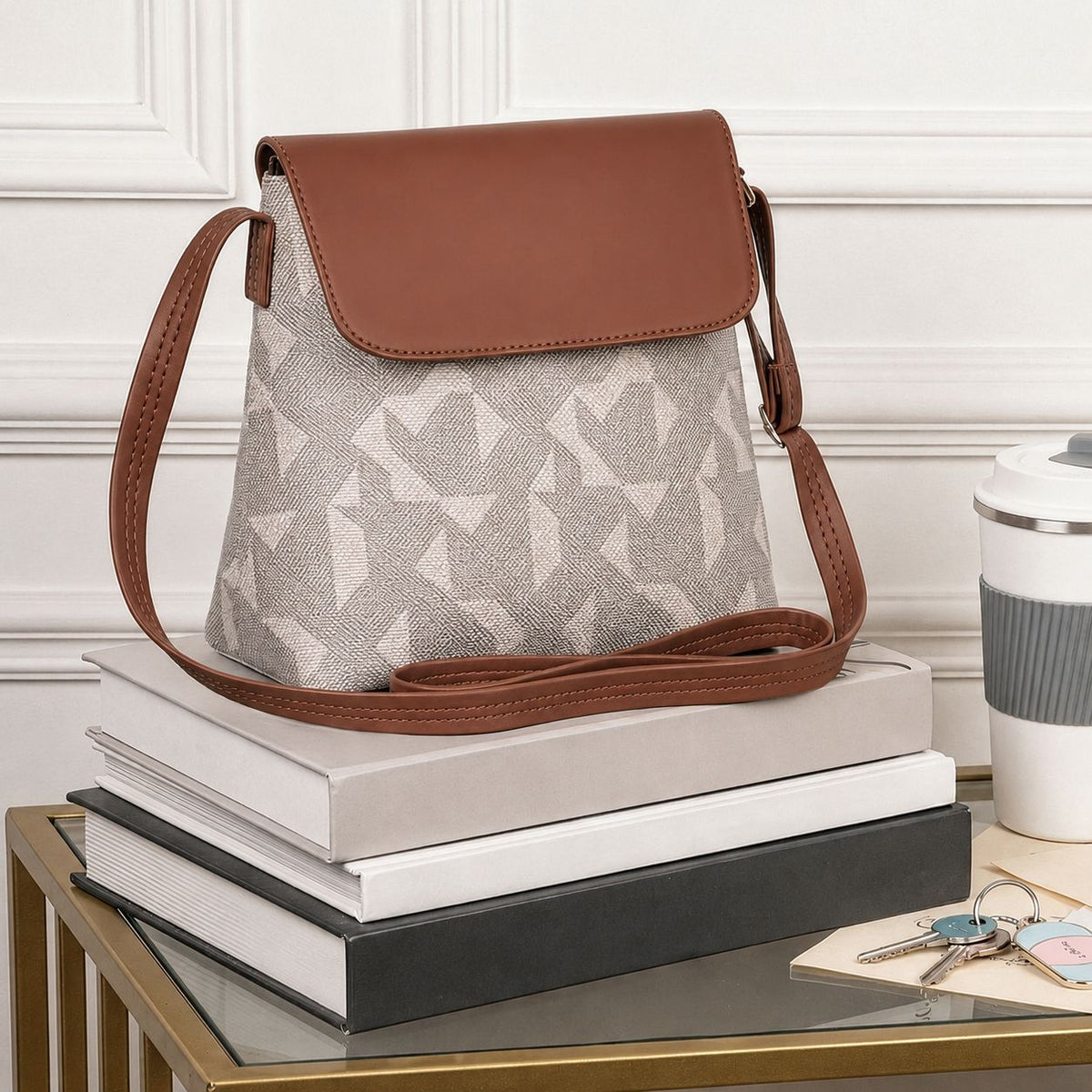 Aravalli Abstract Flap Sling Bag