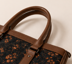 Women's Premium Midnight Blossom Printed Canvas Office Tote Bag